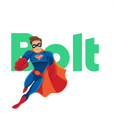 Bolt logo - Deactivation support service for Bolt rideshare drivers